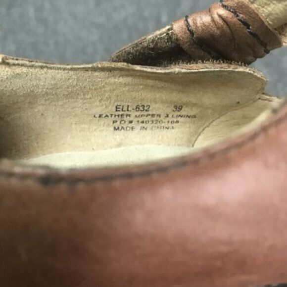 Alegria Women Ella 632 Saddle Mary Janes Shoes Brown Leather Hook & Loop 39 - Picture 8 of 9